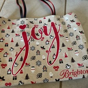 Like new !!  I have 2 Brighton Christmas totes. Never used.